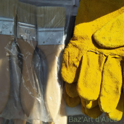 paire de gants manutention ou set 5 pinceaux assortis
