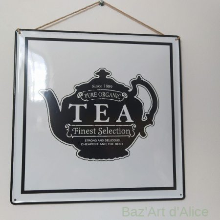 décor mural métal Tea 35x35cm