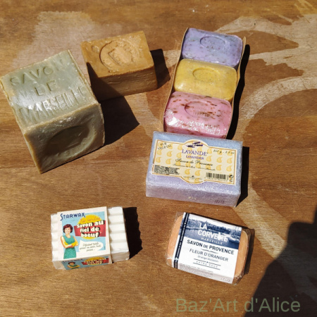 Savon de marseille Le Serail vert ou blanc 1kg